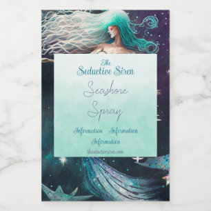 Create Your Own Celestial Mermaid Paradise Wine Label