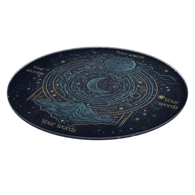 Create Your Own Celestial Moons & Mountains Altar Cutting Board (Corner)
