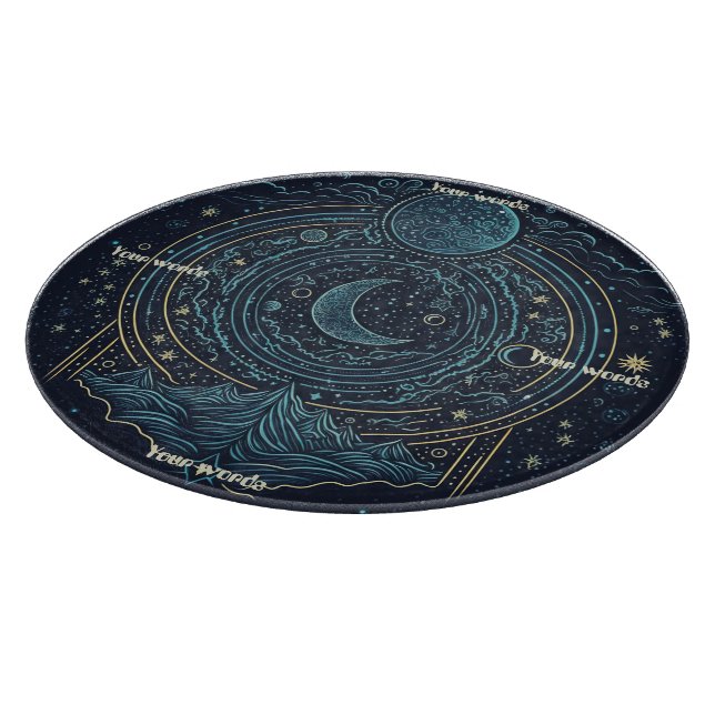Create Your Own Celestial Moons & Mountains Altar Cutting Board (Corner)