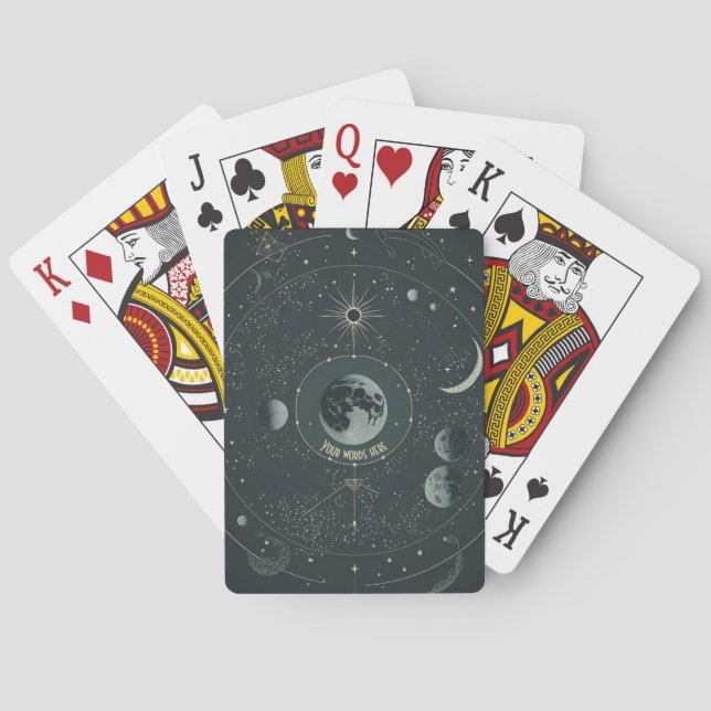 Create Your Own Celestial Moons Playing Cards (Back)