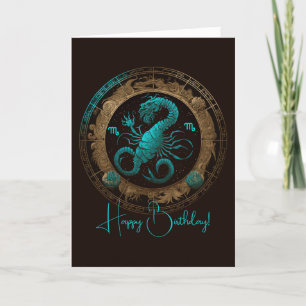 Create Your Own Celestial Scorpio Zodiac Holiday Card