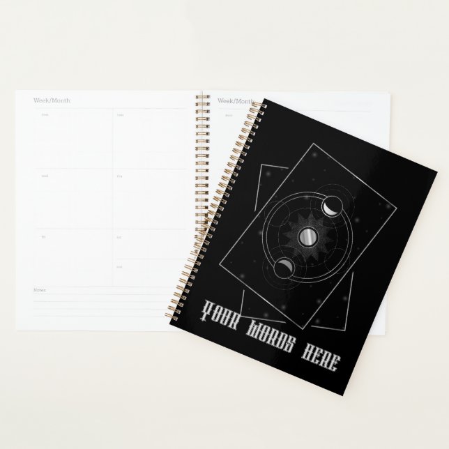 Create Your Own Celestial Silver Moons Tarot Planner (Display)