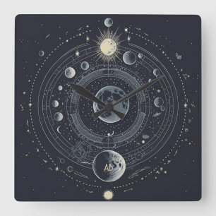Create Your Own Celestial Solar Square Wall Clock