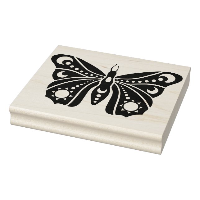 Create Your Own Celestial Sun Moon Butterfly Rubber Stamp (Stamp)