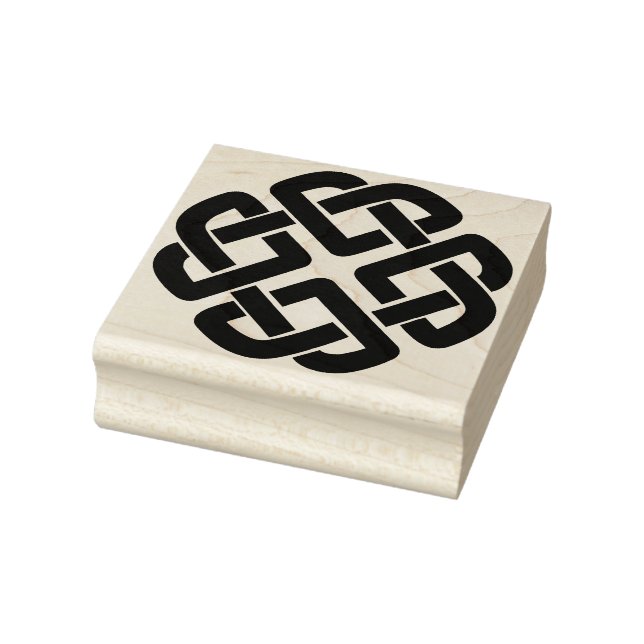 Create Your Own Celtic Knot Four Hearts Rubber Stamp (Stamp)