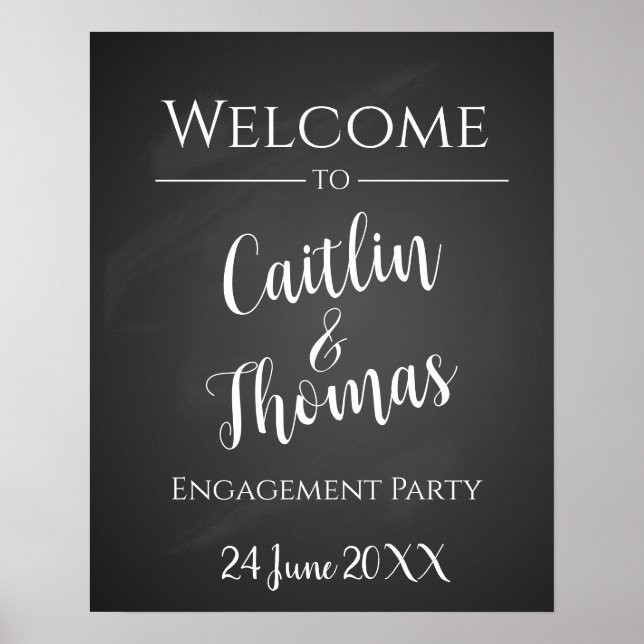 Create your own chalkboard party sign (Front)