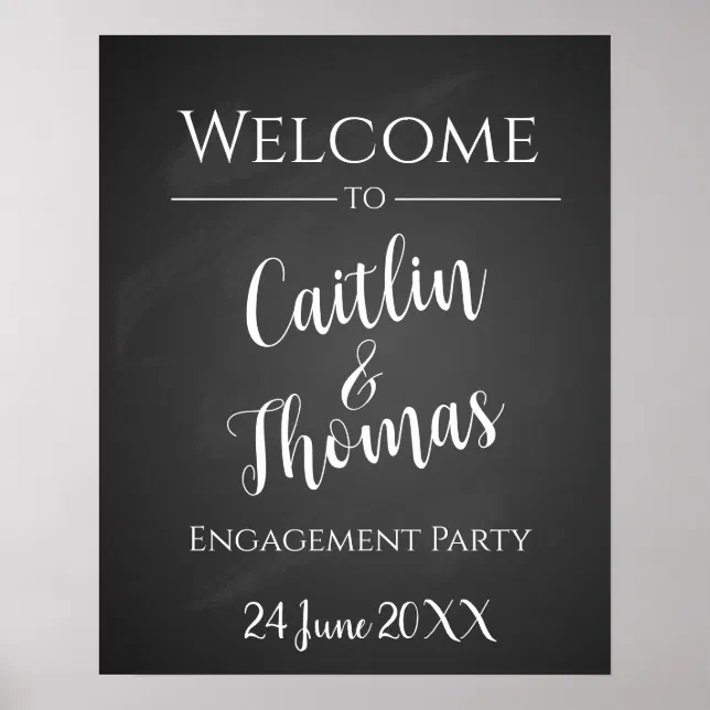 Create your own chalkboard party sign | Zazzle