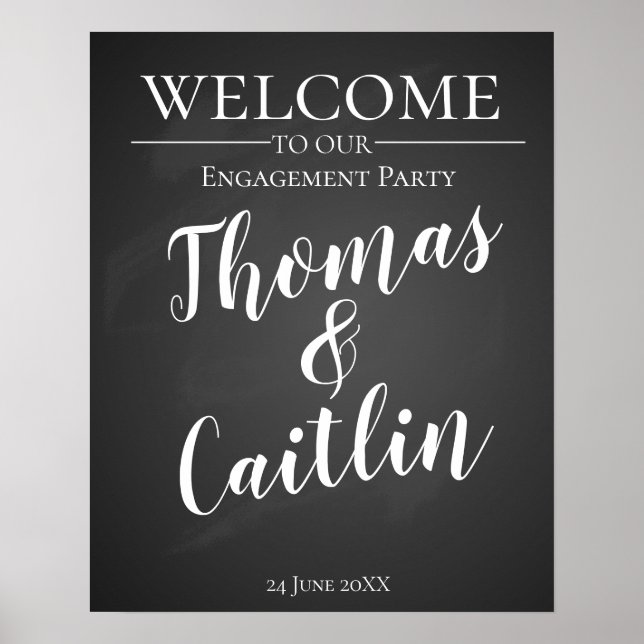 Create your own chalkboard party sign (Front)