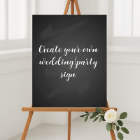 Create your own chalkboard party sign