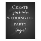 Create your own chalkboard party wedding sign