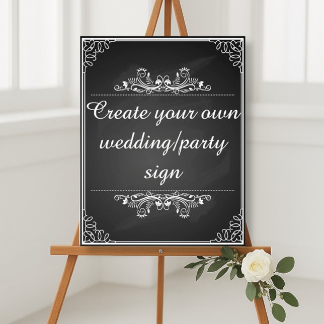 Create your own chalkboard wedding sign (Creator Uploaded)