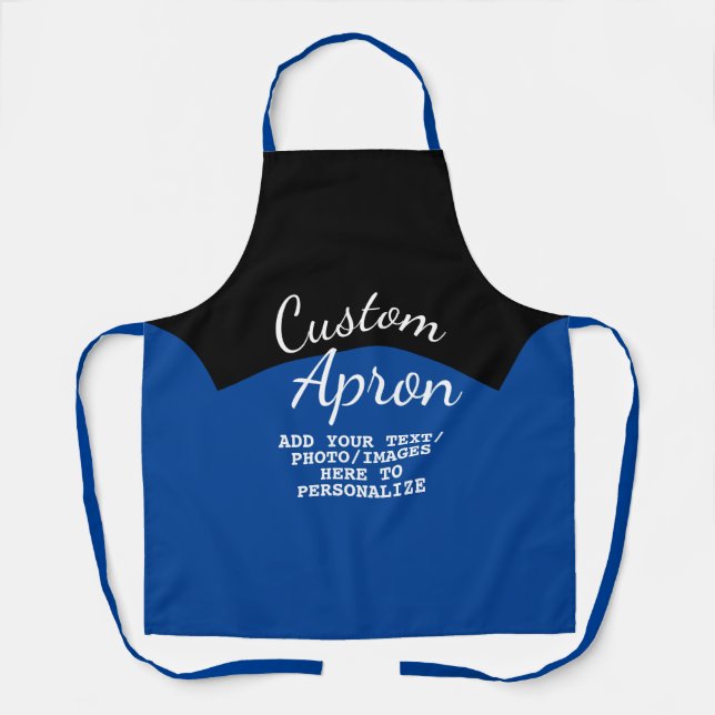 Create Your Own Chef Baker Custom Two Tone Fashion Apron (Front)