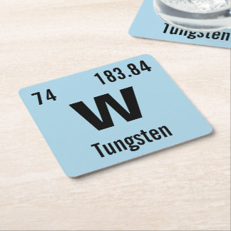 Create Your Own Chemistry Element Square Paper Coaster