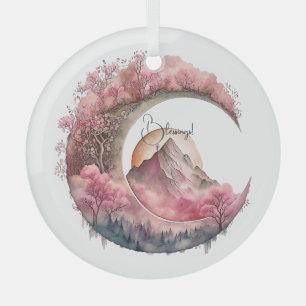 Create Your Own Cherry Blossom Moon Landscape Glass Tree Decoration