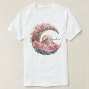 Create Your Own Cherry Blossom Moon Landscape T-Shirt
