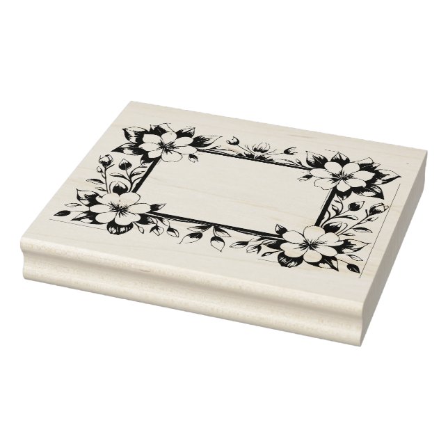 Create Your Own Cherry Blossoms Flower Frame Rubber Stamp (Stamp)