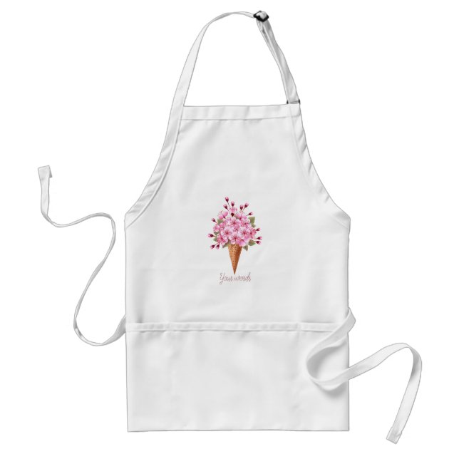 Create Your Own Cherry Blossoms Ice Cream Cone Standard Apron (Front)