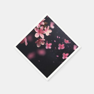 Create Your Own Cherry Blossoms Napkin