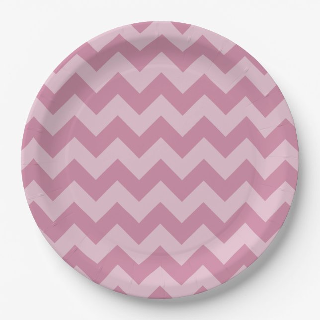 Create Your Own Chevron Pattern Paper Plate (Front)