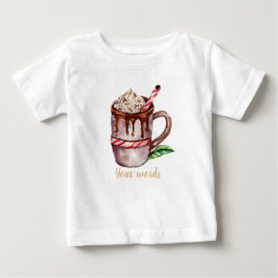 Create Your Own Christmas Candy Cane Hot Chocolate Baby T-Shirt