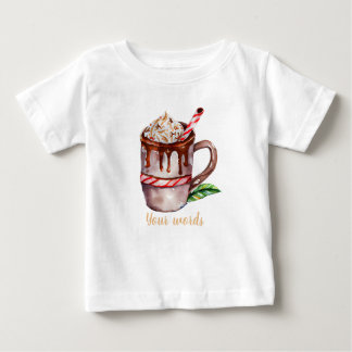 Create Your Own Christmas Candy Cane Hot Chocolate Baby T-Shirt