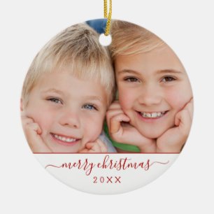 Create Your Own Christmas Family Photo Template Ceramic Tree Decoration