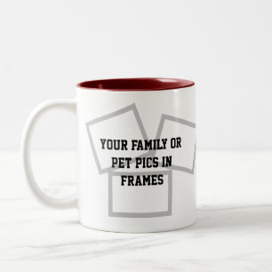 Create Your Own Christmas Gifts   Family Photo Two-Tone Coffee Mug