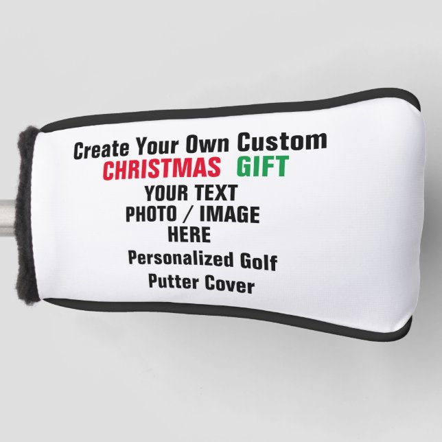 Create Your Own Christmas Golf Gift: Personalised Head Cover (Front)