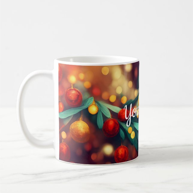 Create Your Own Christmas Ornaments Coffee Mug (Left)