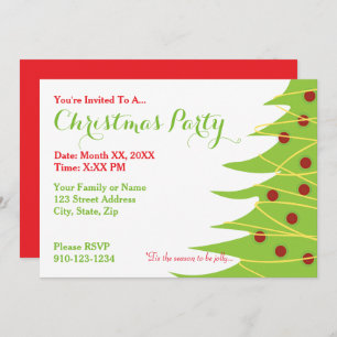 Create Your Own Christmas Party Invitation
