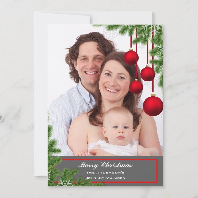 Create Your own Christmas Photo Holiday Card (Front)