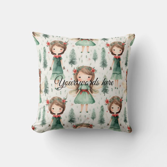 Create Your Own Christmas Pixies Cushion (Front)