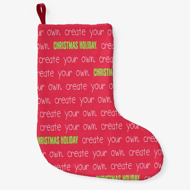 Create Your Own Christmas Small Christmas Stocking (Front)
