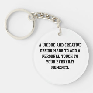 Create Your Own Circle Acrylic Keychain