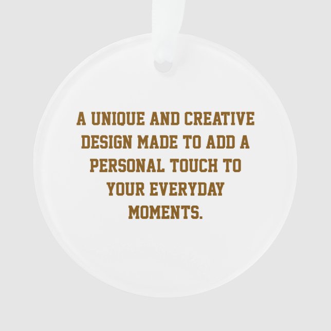 Create Your Own Circle Acrylic Ornament (Front)