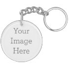 Create Your Own Circle Double-sided Keychain