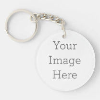 Create Your Own Circle Double-sided Keychain