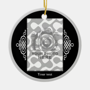 Create Your Own Circle Ornament Black Elegant