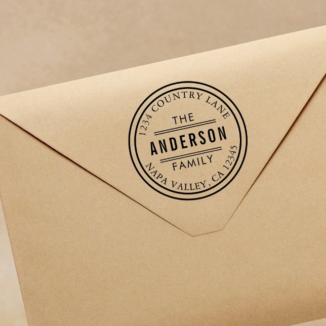 Create Your Own Circle Return Address Rubber Stamp (Creator Uploaded)