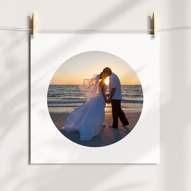 Create Your Own Circle Shape Wedding Photo Poster (Create Your Own Circle Shape Wedding Photo Poster)