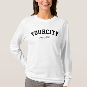 Create Your Own City State College Varsity Letters T-Shirt