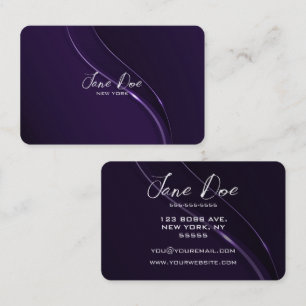 Create Your Own Classic Purple Ribbons Business Card