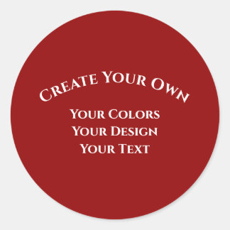 Create Your Own Classic Round Sticker