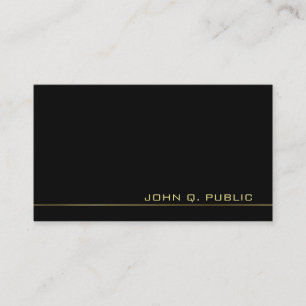 Create Your Own Classy Black White Gold Luxury Business Card