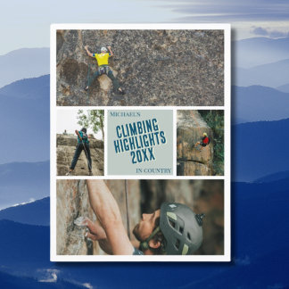 Create your own climbing highlights photo post postcard