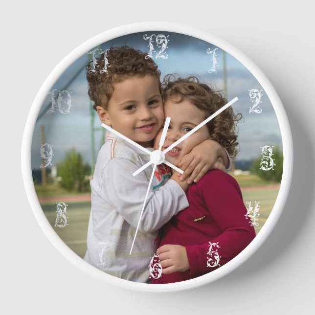 CREATE YOUR OWN CLOCK WITH WHITE FANCY NUMERS (Front)
