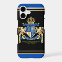 Create Your Own Coat of Arms Blue Gold Lion Emblem