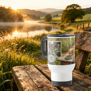 Create your own Coffee before gardening photo Travel Mug