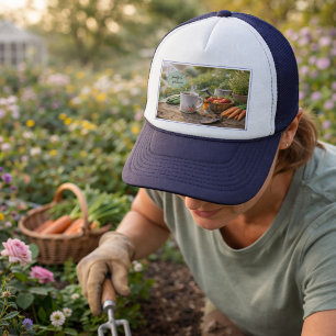 Create your own Coffee before gardening Trucker Hat