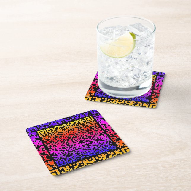 Create Your Own Color QR Code Paper Coasters (Insitu)